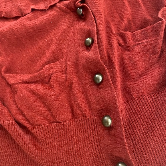 Anthropologie burnt red cardigan by MOTH, size s small - Picture 3 of 3